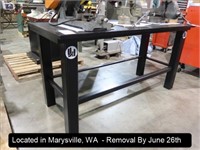 30-1/2" X 72-1/2" STEEL WORK TABLE