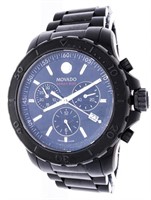 MOVADO Series 500 Chrono Steel Watch Black - Pre O