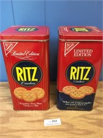 Lot of 2 Old Ritz Crackers Advertising Tins