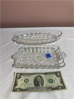 2pc Clear Glass Dishes