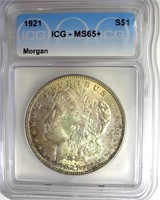 1921 Morgan ICG MS65+ Nice Toning