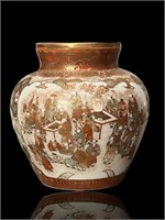 Antique Jpanese Imari Kutani Handpainted Vase