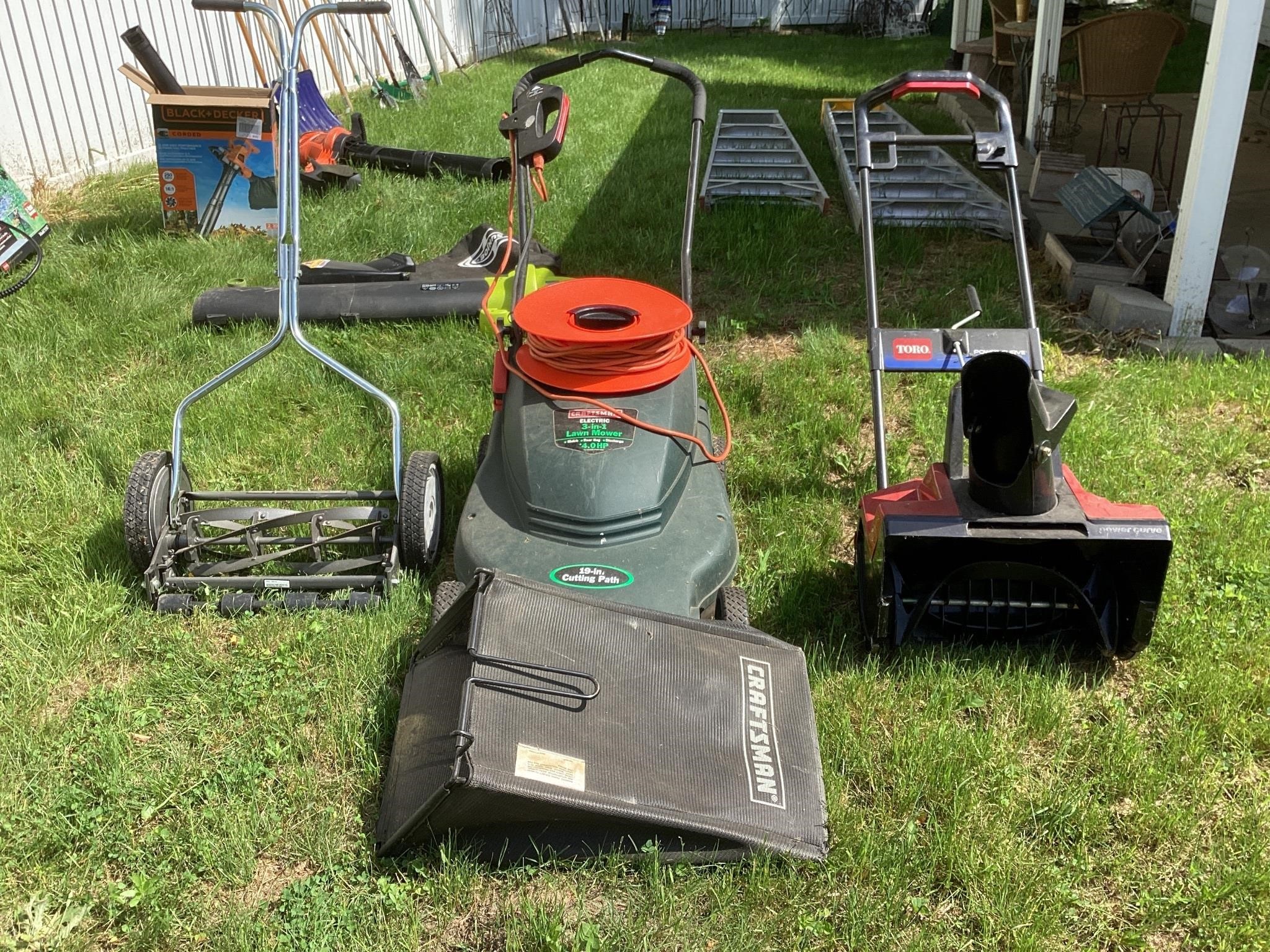 Battery powered lawn mower, push power,snow blower