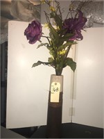 GORGEOUS PURPLE FLORAL DECOR AND VASE