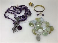 Assorted costume jewelry
