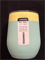 Corkcicle Yellow & Blue 12 OZ Stemless
