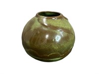 Vintage Early Frankoma Prairie Green Vase / Jar