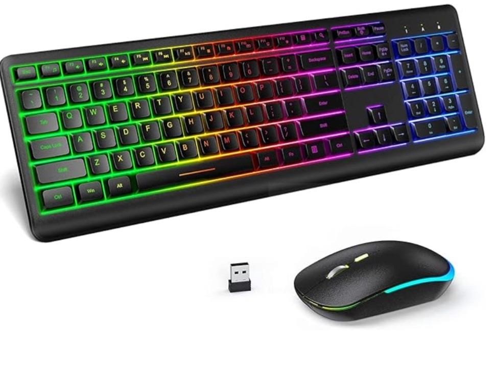 Wireless Keyboard and Mouse Combo Backlit