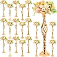$160  17 Pcs Metal Flower Stand Centerpieces, Gold