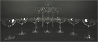 SET OF ELEVEN VINTAGE CHAMPAGNE GLASSES