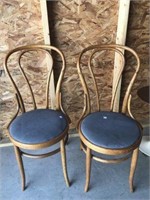 Pair of Thonet Styled Bentwood Side Chairs