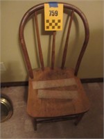Antique Bent Wood Chair 34" Tall by 15" Wide
