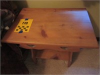 Homemade Table with Hearts - Approx 24x16