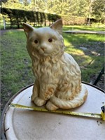 Ceramic Cat Sitting up tan/orange
