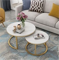 Round Nesting Coffee Table Set of 2