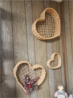 3 Heart Baskets