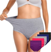 sz LARGE 5PK Underwear,Breathable Solid