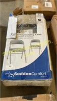 Cushioned folding chairs