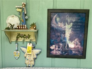 Contents on Wall: Fairy Home Decor, Wood Shelf