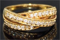 18kt Gold 1/2 ct Brilliant Natural Diamond Ring