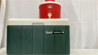 Large Coleman Cooler + Thermos Jug