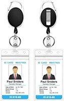 2 Pack ID Badge Holder with Clip