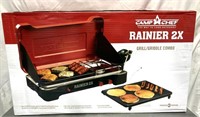 Camp Chef Rainier 2x Grill/griddle Combo (open
