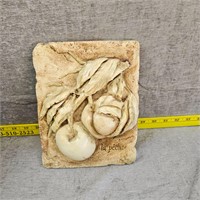 Vintage 1997 HPI Plaster 3D PEACHES WALL ART