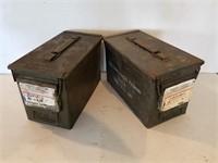 2 Metal Ammo Boxes 12" Long