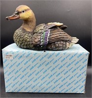 Vintage Hand Painted Mallard Duck Statue