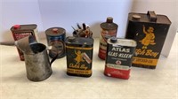 Vintage tins, some contents
