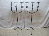 Twisted Metal Candle Stands ~ 4' 8" Tall