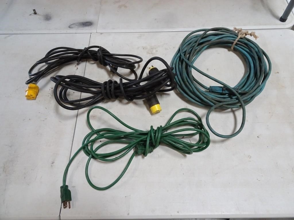 Lot of 3 Electrical Power Cords