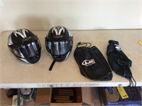 (2) HJC Motorcycle Helmets W/Face Shields