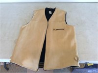 Leather Vest W/Fur Lining