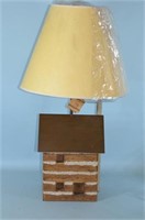 Log House Design Lamp w/ Shade