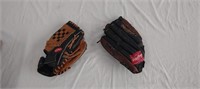 2 Rawlins Baseball Gloves