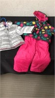 Girls 24 month an 18 month coats with snowsuit