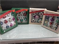 Vintage Hand Decorated Glass Christmas Ornaments