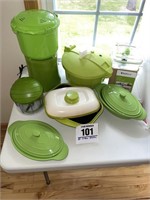 Assorted cooking & storage incl. rice cooker, ...