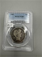 1902 PCGS 50C VG08 Barber Silver Half Dollar