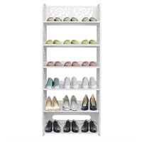 N4725  Ktaxon 6 Tier Shoe Rack Organizer, White