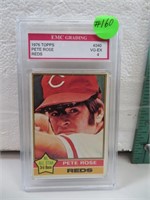 1976 Topps Pete Rose Reds Graded Collectors Card