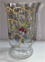 Vintage Romanian Crystal Clear Fruits Crystal Vase