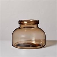 7in Brown Glass Jug Vase - Hearth & Hand