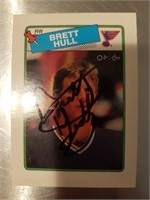 Carte hockey o.p.c. Brett Hull signée sans
