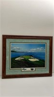 Framed print of Pebble Beach Golf Course Hole #7