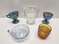 FLAT OF CARNIVAL GLASS AND OTHER GLASSWARE