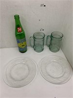 Coca Cola Cups and Plates and Notre Dame 7up