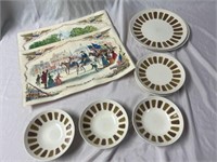 Historic Placemats w/ Royal China Plates